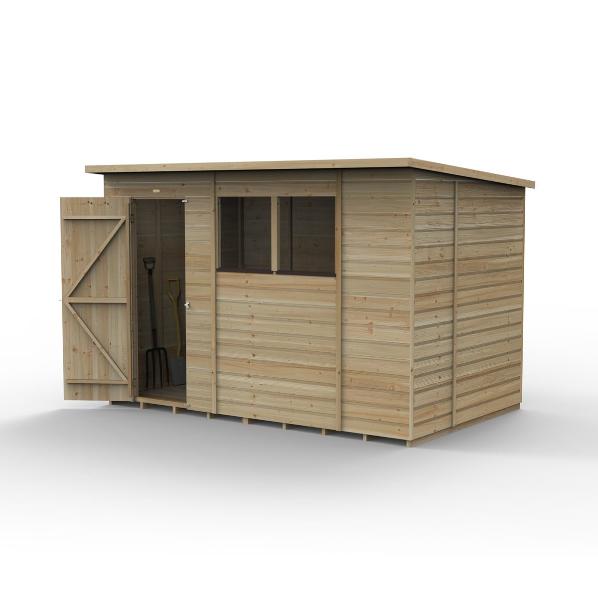 5013053198889 1 Beckwood 10x6 Pent Shed 2 Windows with Installation.jpg